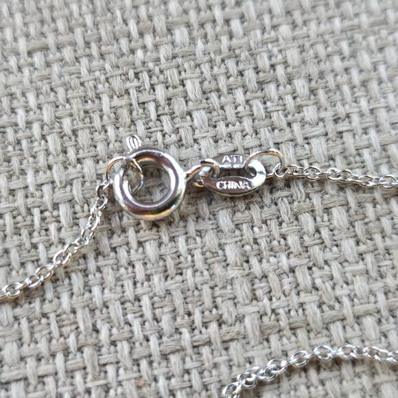 Women Necklace Round Pendant Fashion Jewelry Silver Tone Chain Necklace - Picture 10 of 11